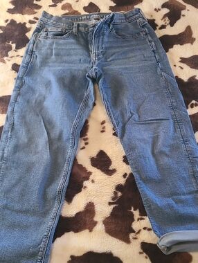 Womens American Eagle Outfitters 90s Straight Leg Jeans in Blue
